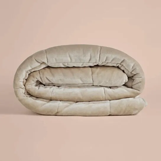 Penelope Tek Kişilik Çift Taraflı Welsoft Yorgan Taş 155x215 Cm - Velour Serisi