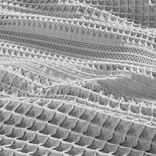 Penelope %100 Pamuk Dokuma Yatak Örtüsü 240x250 Cm Gri - Belinda Serisi