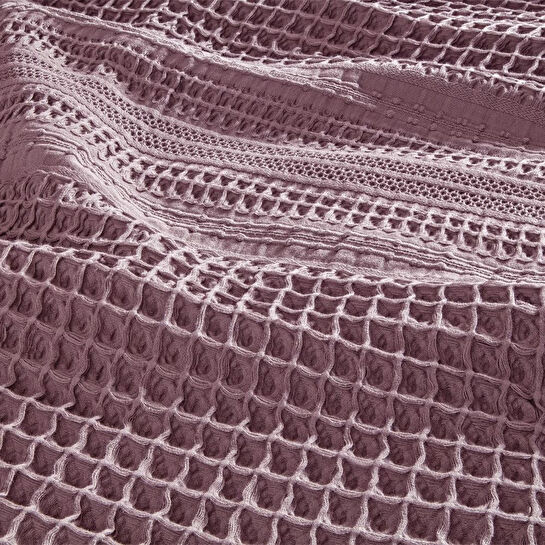 Penelope %100 Pamuk Dokuma Yatak Örtüsü 240x250 Cm Mürdüm - Belinda Serisi