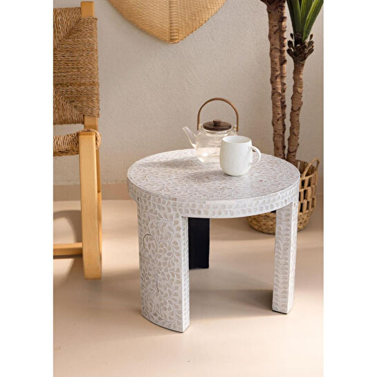 The Mia Sedef Tabure Yan Sehpa 66x48 Cm Tlc0117