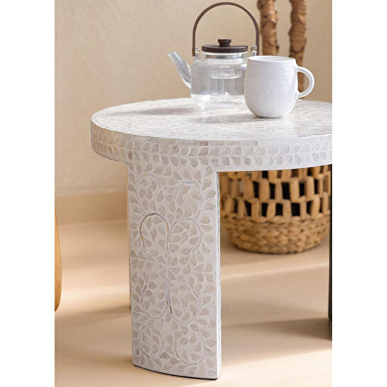 The Mia Sedef Tabure Yan Sehpa 66x48 Cm Tlc0117