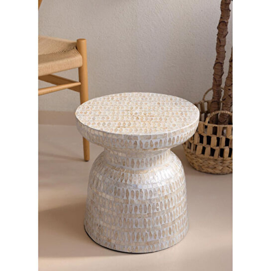 The Mia Sedef Tabure Yan Sehpa 38x40 Cm Tlc0101