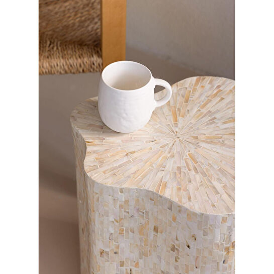 The Mia Sedef Tabure Yan Sehpa 35x35x50 Cm Tlc0128