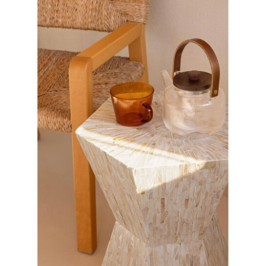 The Mia Sedef Tabure Yan Sehpa 35x40x50 Cm Tlc0129