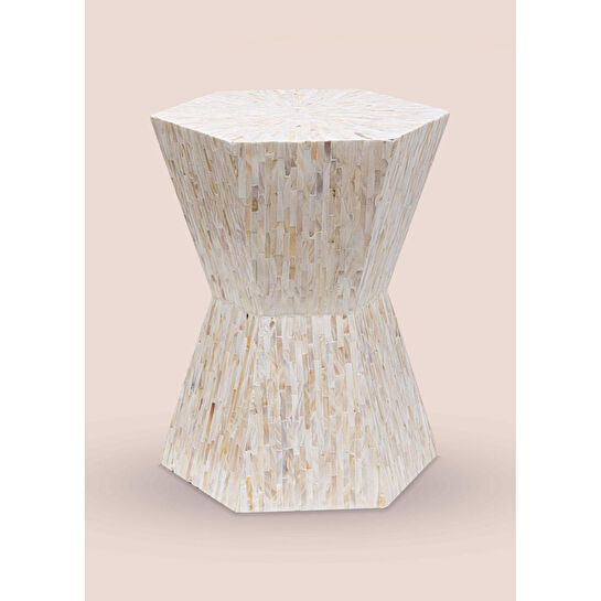 The Mia Sedef Tabure Yan Sehpa 35x40x50 Cm Tlc0129