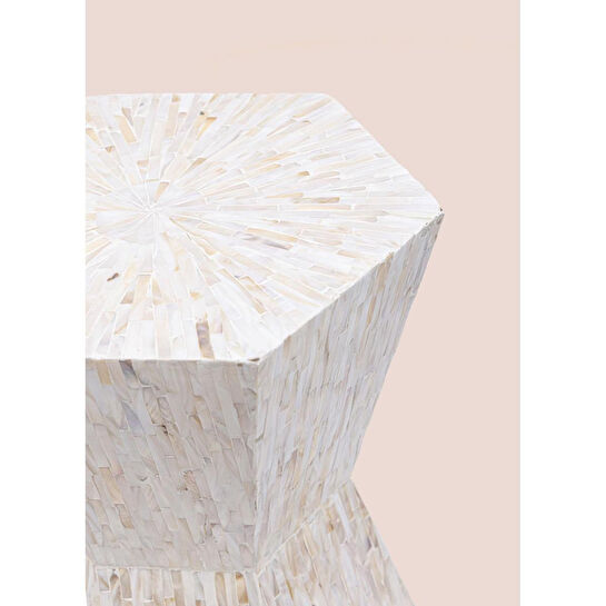 The Mia Sedef Tabure Yan Sehpa 35x40x50 Cm Tlc0129