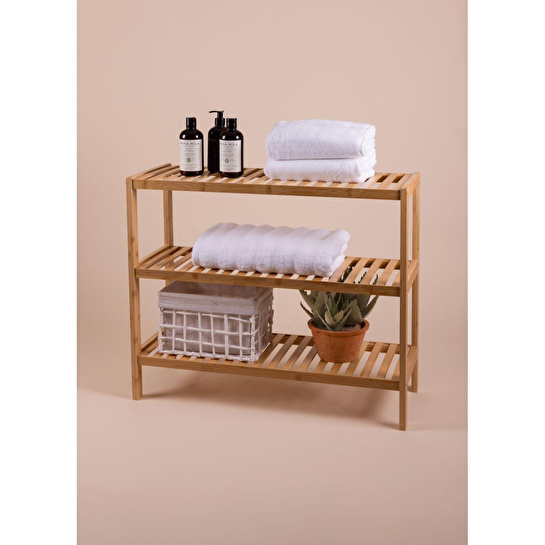 The Mia Bambu 3 Katlı Düzenleyici Dolap Raf Ayakkabılık 70x59x26 Cm