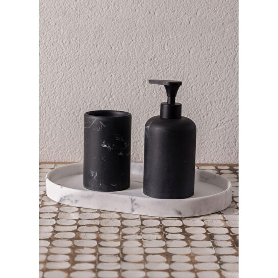 The Mia Marble Banyo Tepsisi Beyaz 30x20x3 Cm