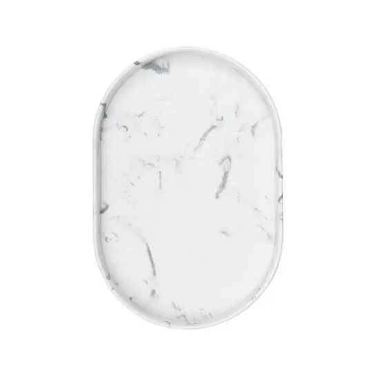 The Mia Marble Banyo Tepsisi Beyaz 30x20x3 Cm