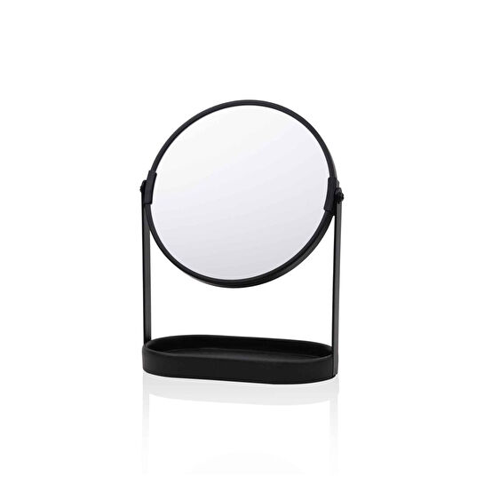 The Mia Marble Makyaj Aynası Siyah 18x10x25 Cm