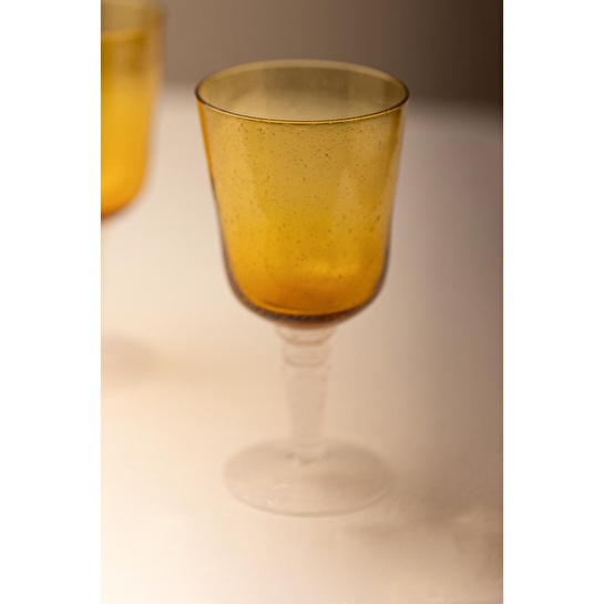 Rakle Rita El Yapımı Kendinden Renkli 2'li Kadeh Seti Amber 330 Cc