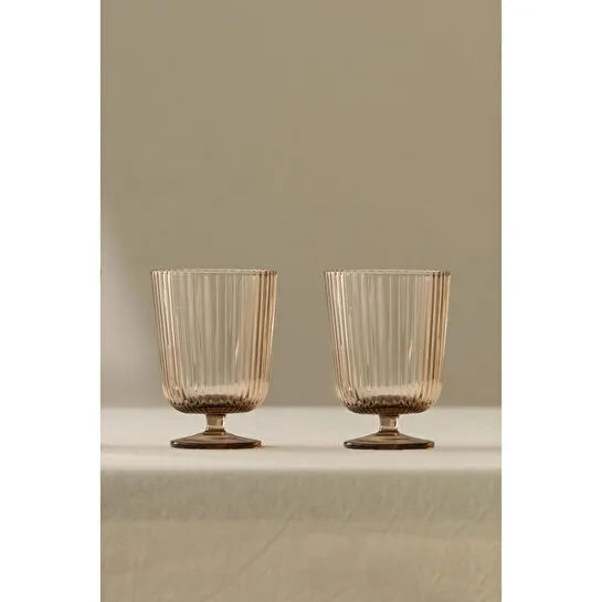 Rakle Splendid El Yapımı Kendinden Renkli 2'li̇ Cup Dondurmalık Seti Vizon 300 Cc