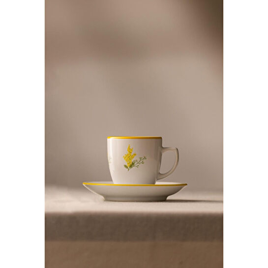 Rakle Mimoza Seramik 2'li Kahve Fincan Takımı 110 Cc