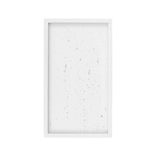 The Mia Travertine Banyo Tepsisi Beyaz 28x16x3 Cm