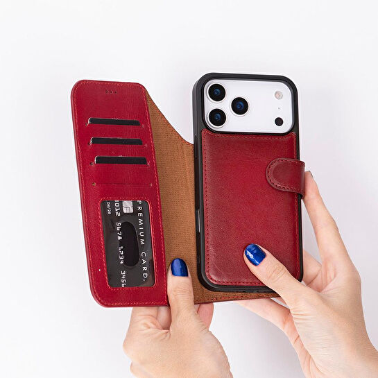 Bloominbag Bloomcase Magic Wallet Crimson Red Apple Iphone 17 Pro (6.3