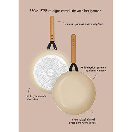 The Mia Cucina Di Mia İndüksiyon Tabanlı Seramik Tencere Seti 17 Parça