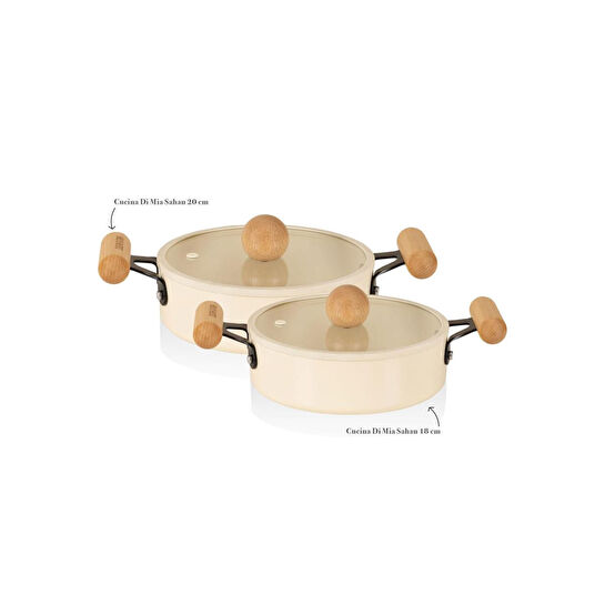 The Mia Cucina Di Mia İndüksiyon Tabanlı Seramik Sahan Seti 4 Parça