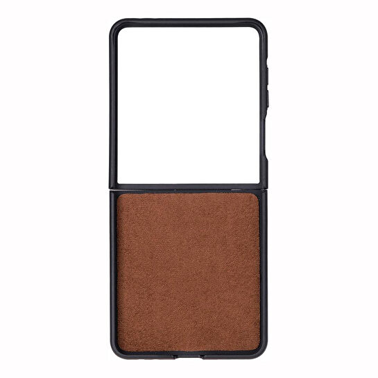 Bloominbag Bloomcase Flex Cool Tan Hakiki Deri Samsung Galaxy Z Flip 7 Kılıf(6.9