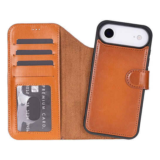 Bloominbag Bloomcase Magic Wallet Urban Tan Hakiki Deri Iphone 17 Air(6.5