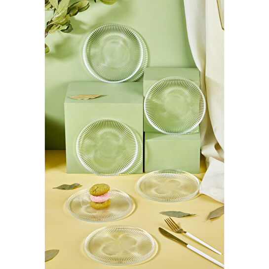 Lora Bianca Paris 16 Cm Pasta Tabağı Seti - 6 Parça Beyaz