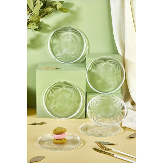 Lora Bianca Paris 16 Cm Pasta Tabağı Seti - 6 Parça Beyaz