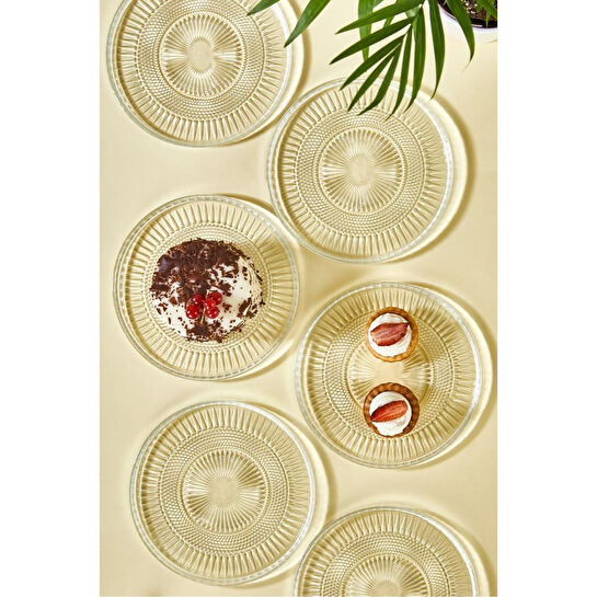 Lora Bianca Elena 16 Cm Pasta Tabağı Seti - 6 Parça Beyaz