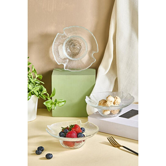 Lora Bianca Luciana Çerez,meyve,dondurma Kasesi Seti Ve Sosluk - 3 Adet Beyaz