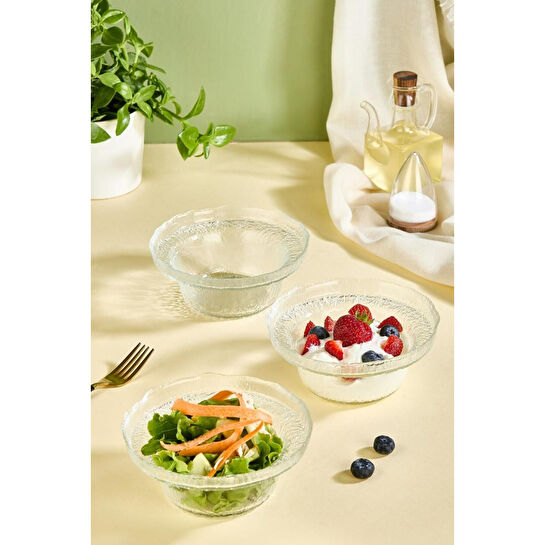 Lora Bianca Gemma Salata/çorba/çerez Kasesi - 3 Adet Beyaz