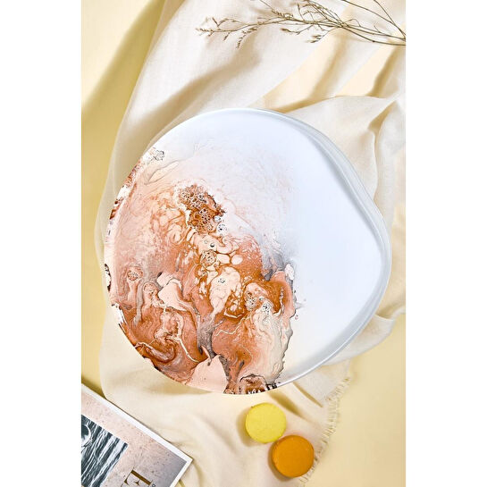 Lora Bianca Nova 28 Cm Ayaklı Pasta Servis Sunum Standı Krem