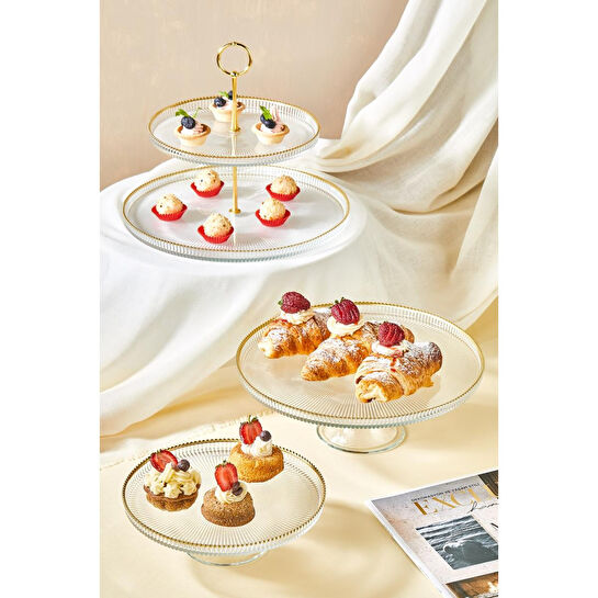 Lora Bianca Paris 5 Parça Pasta/kek/tatlı Sunum Standı Seti
