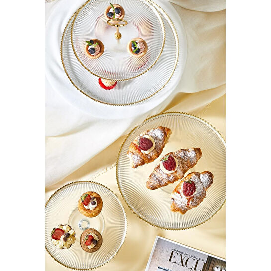 Lora Bianca Paris 5 Parça Pasta/kek/tatlı Sunum Standı Seti