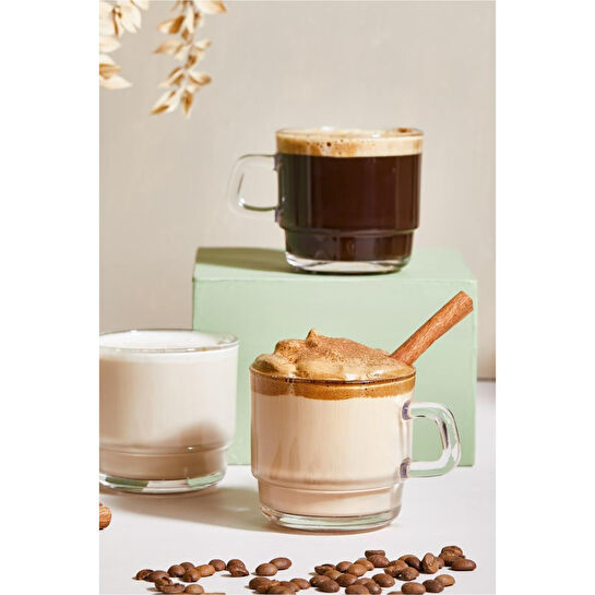 Lora Bianca Vetro 6 Parça Çay/kahve/meşrubat Bardağı Seti Beyaz