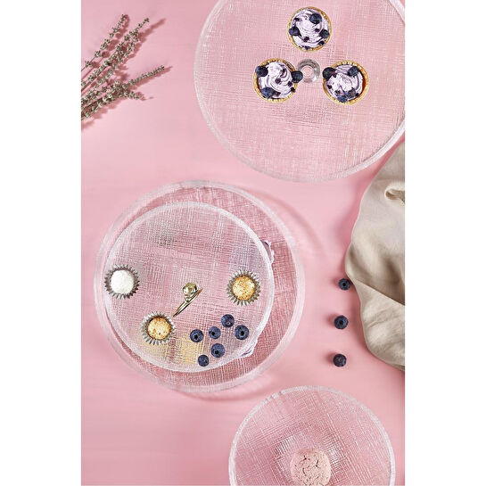 Lora Bianca Felix 5 Parça Pasta/kek/tatlı Tabağı Sunum Takımı & Servis Standı Seti Beyaz