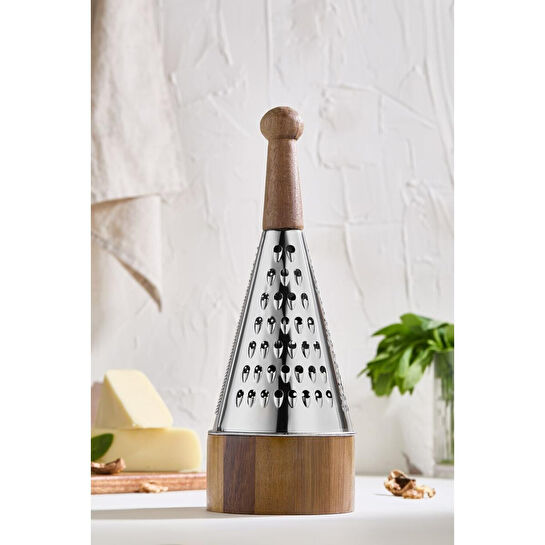 Lora Bianca Akasya Ahşap Saplı Paslanmaz Çelik Rende - Hazneli Akasya Ahşap Saplı Paslanmaz Çelik Rende - Hazneli