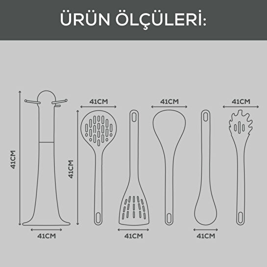 Vienev Plastik Standlı Soğuk Servis Seti Bej | Mutfak Gereçleri Seti