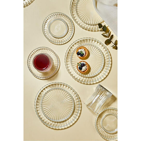 Lora Bianca Riva 18 Parça Çay Ve Pasta Takımı Seti Şeffaf