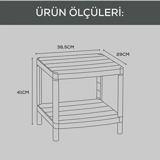 Vienev 2 Katlı Çok Amaçlı Mutfak Ve Banyo Rafı Siyah