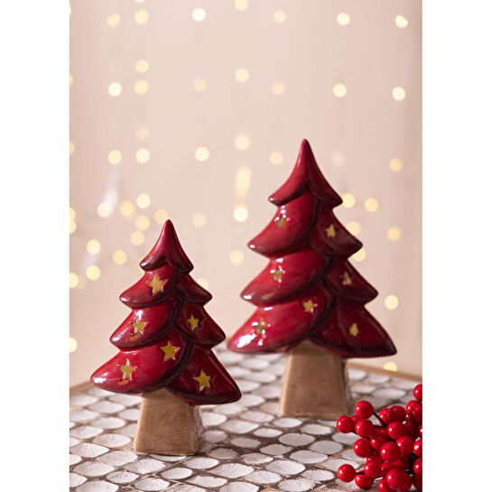 The Mia Dekoratif Led Işıklı Yılbaşı Ağacı 13x6x20 Cm