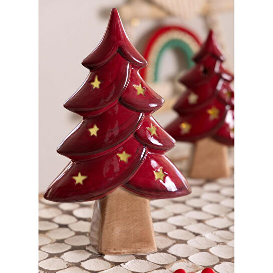 The Mia Dekoratif Led Işıklı Yılbaşı Ağacı 13x6x20 Cm