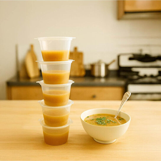 Vienev 50’li Dondurucuya Uygun Saklama Kabı – 80 Ml İlik, Tavuk Suyu, Sos Ve İlaç Saklama Kabı