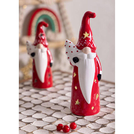 The Mia Dekoratif Yılbaşı Süsü Led Işıklı Cüce 6x6x17 Cm