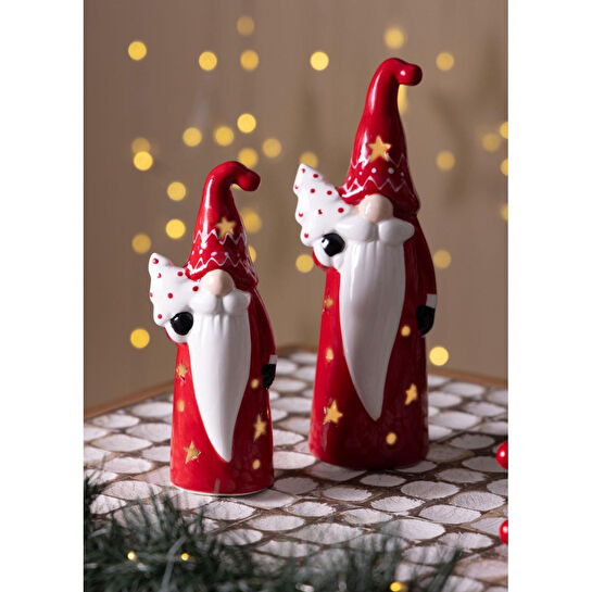 The Mia Dekoratif Yılbaşı Süsü Led Işıklı Cüce 8x7x22 Cm