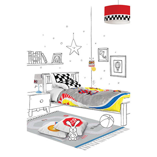 Itsy Bitsy Kids Ready Steady Go Çok Renkli Yıkanabilir Çocuk Halısı 120x160cm