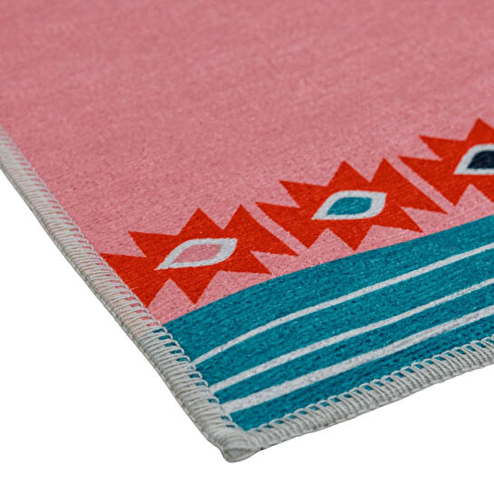 Itsy Bitsy Kids Big Flower Pembe Yıkanabilir Çocuk Halısı 120x160cm