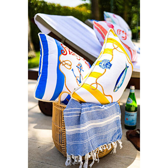 Maxxdeco 43x43 Cm Halat Biyeli Kırlent Kılıfı