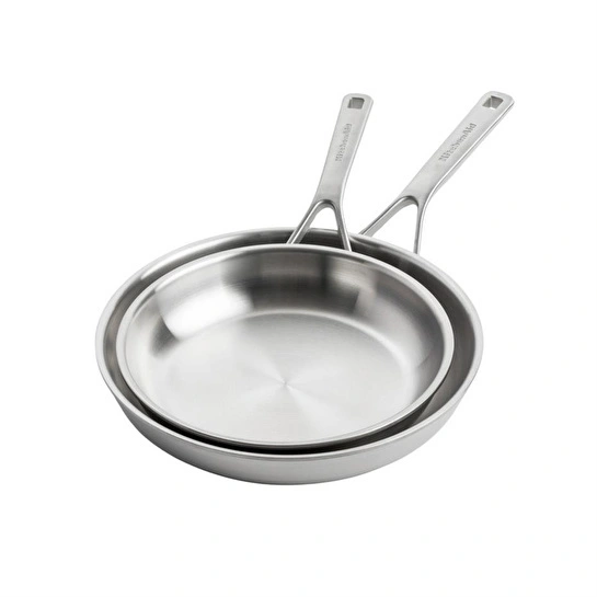 Kitchenaid Artisan Çelik 3 Ply Tava Seti 24 Cm + 28 Cm