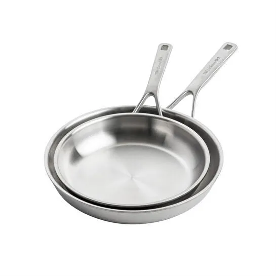 Kitchenaid Artisan Çelik 3 Ply Tava Seti 20 Cm + 28 Cm