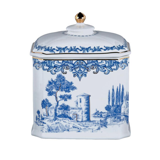 Lucky Art Florance Bone Köşeli Kavanoz 19cm