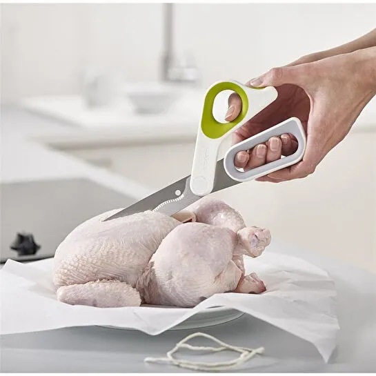 Joseph Joseph Powergrip Başparmak Destekli Mutfak Makası Beyaz/yeşil