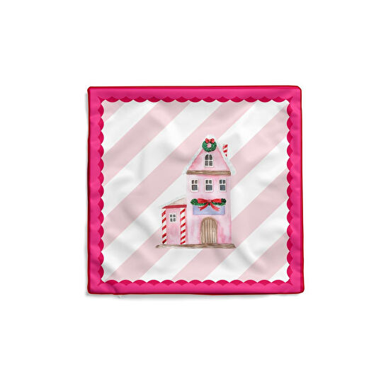 Maxxdeco 43x43 Cm Biyeli Kırlent Kılıfı-pink 12585